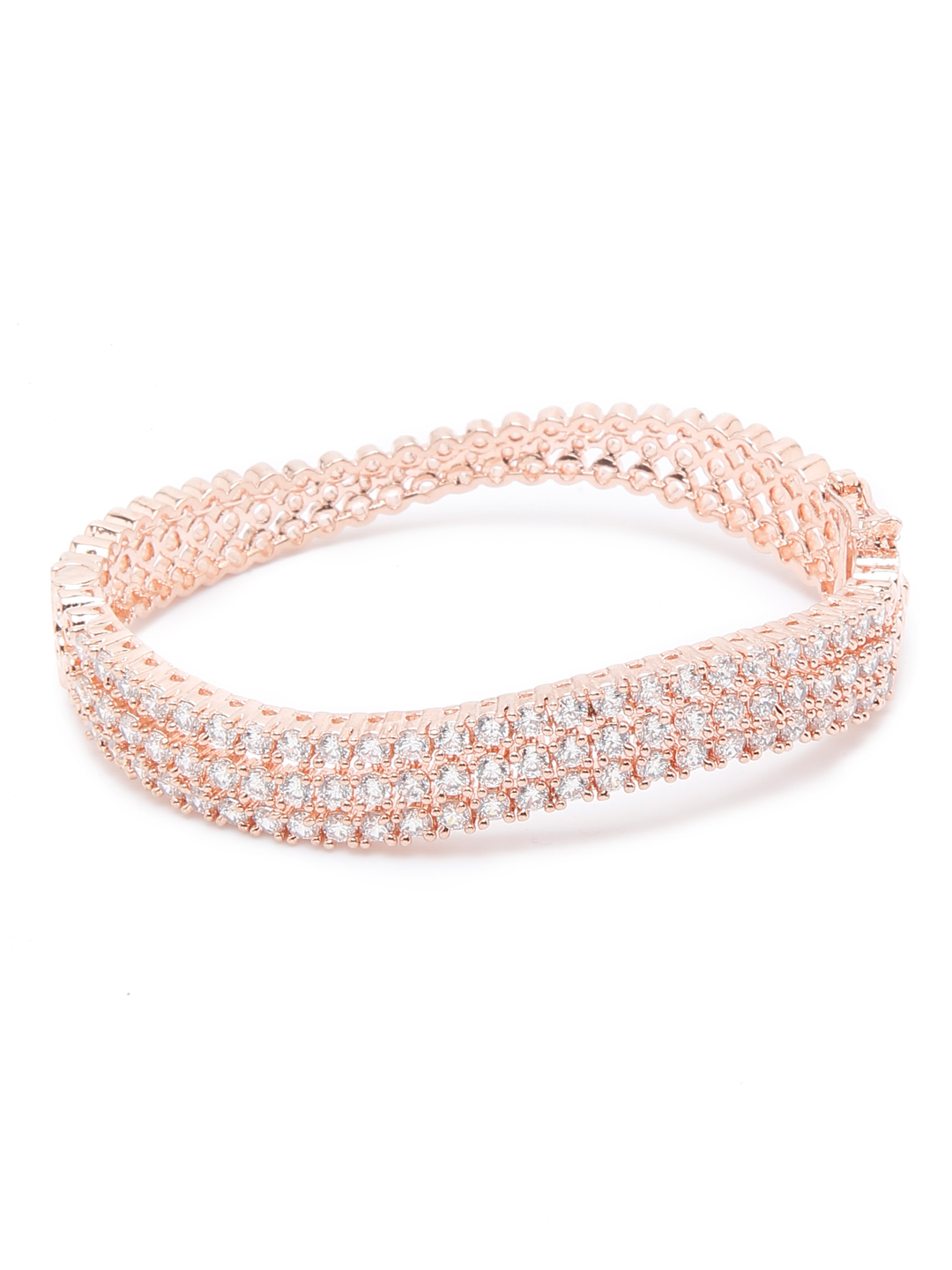 YouBella Jewellery Celebrity Inspired Gold Plated American Diamond Bracelet for Girls and Women